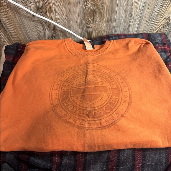 Harley-Davidson Orange Cotton Sweatshirt - Picture 2 of 7